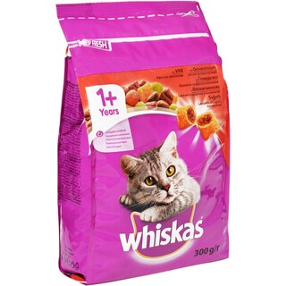 Whiskas | Hrana uscata cu vita pentru pisici 300g