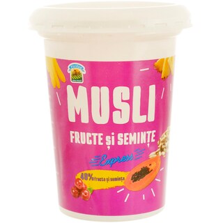 Pirifan | Musli cu ovaz fin si 40% fructe si seminte la pahar 85g