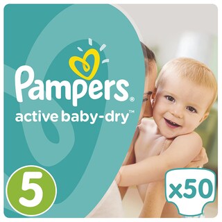Pampers | Active baby-dry | Scutece copii junior 5 50 bucati