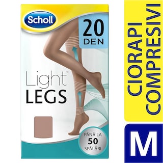 Scholl | Ciorapi compresivi de dama 20DEN, bej, marimea M