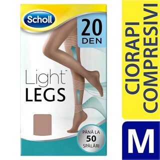 Scholl | Ciorapi compresivi de dama 20DEN, bej, marimea M