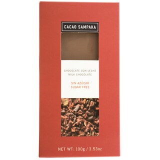 Cacao Sampaka | Ciocolata cu lapte fara zahar 100g