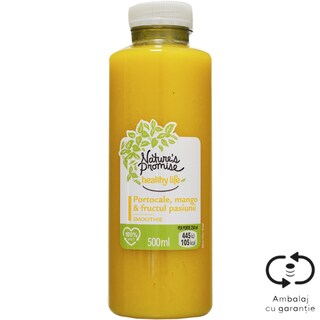 Nature's Promise Healthy Life | Smoothie portocale, mango si fructul pasiunii 500ml