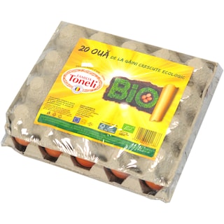 Familia Toneli | Oua de la gaini crescute ecologic 20 bucati, S