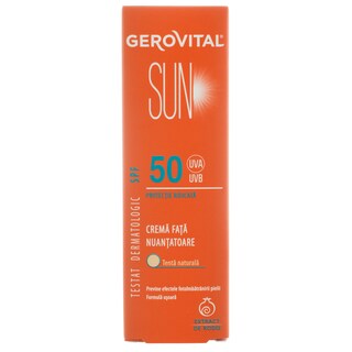 Gerovital | Sun | Crema nuantatoare pentru fata, SPF50 50ml