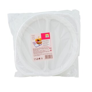 365 | Farfurii din plastic cu 2 compartimente 20 bucati