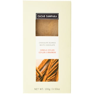 Cacao Sampaka | Ciocolata alba cu scortisoara 100g