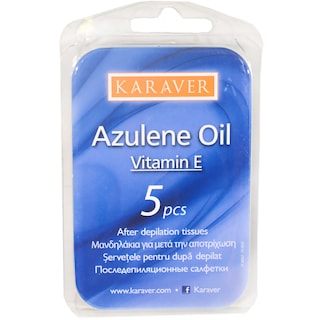 Karaver | Servetele dupa epilare cu ulei de azulen, 5 bucati