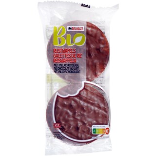 Delhaize Bio | Galete de orez cu ciocolata cu lapte 100g