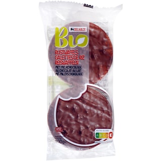 Delhaize Bio | Galete de orez cu ciocolata cu lapte 100g