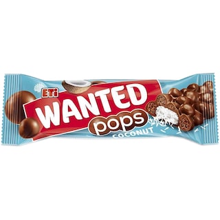 Eti | Wanted Pops | Baton de ciocolata wanted pops cu cocos 28g