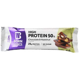 Born Winner | Baton proteic, ciocolata si alune 50g