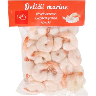 Red | Delicii Marine | Creveti Vannamei prefierti 31/40 decorticati 500g