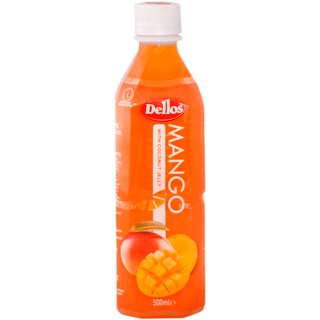 Dellos | Bautura racoritoare necarbogazoasa cu mango si nata de coco 0.5l