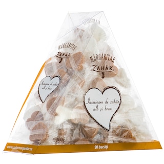 Margaritar | Inimioare de zahar alb si brun 90 bucati 300g