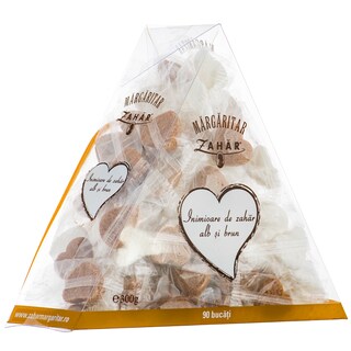 Margaritar | Inimioare de zahar alb si brun 90 bucati 300g