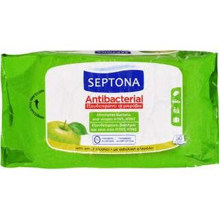Septona | Servetele umede antibacteriene mar verde 60 bucati
