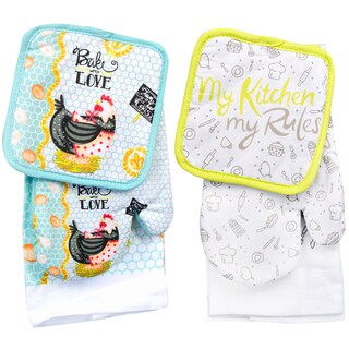 (bucata) | Set de bucatarie cu prosop, manusa si suport