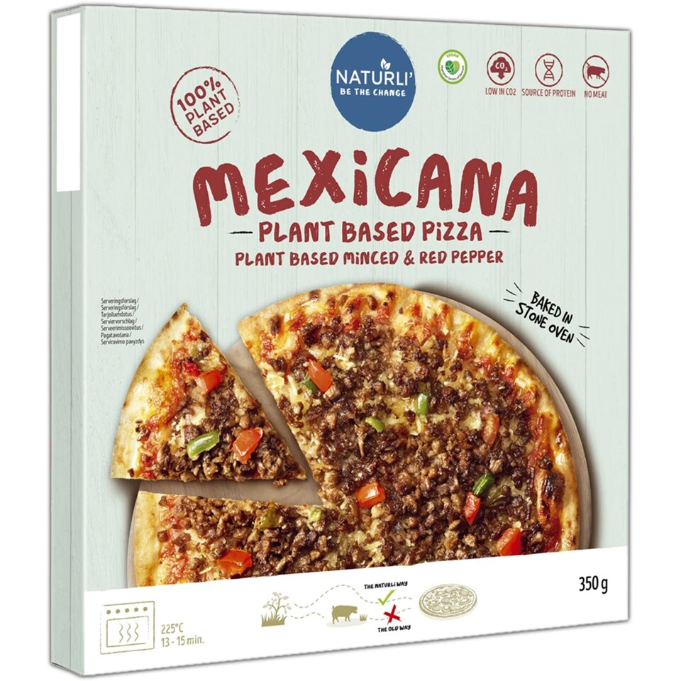 Naturli | Pizza Vegana Mexicana De Soia, Cu Ardei Rosu 350g | Mega-image