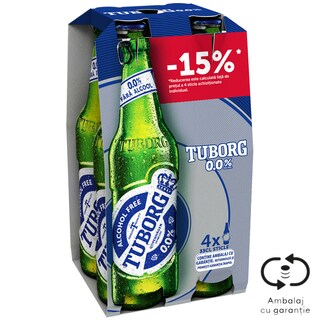 Tuborg Zero | Bere fara alcool 4x0.33L