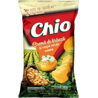 Chio | Chipsuri cu crema de branza si ceapa verde 125g
