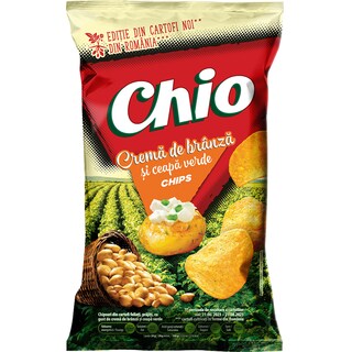 Chio | Chipsuri din cartofi cu gust de crema de branza si ceapa verde 125g