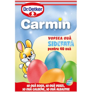 Dr. Oetker | Carmin | Vopsea lichida sidefata, 4 culori, 40 oua, 20ml