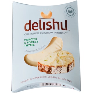 Delishu | Branza de caju cu ciuperci porcini si cimbru fara gluten 100g