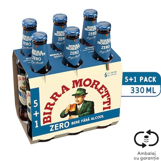 Birra Moretti | Bere fara alcool 5+1 x 0.33L