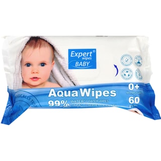 Expert wipes | Aqua PureWipes | Servetele umede Baby, 60 bucati
