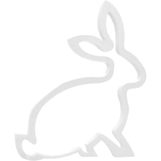 Heitmann | Silueta iepuras alb decorativ din lemn