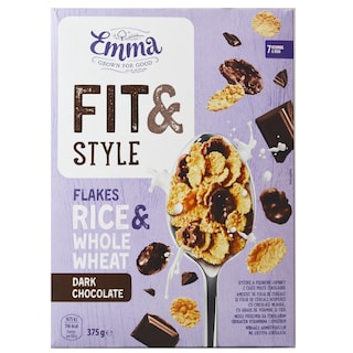 Emma | Amestec de fulgi de cereale cu ciocolata neagra 375g
