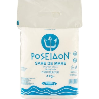 Poseidon | Sare marina grunjoasa iodata pentru muraturi 3kg