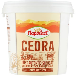 Napolact | Cedra | Iaurt din lapte de vaca, bivolita si oaie 850g