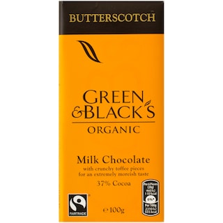 Green&Black's | Ciocolata bio cu lapte si bucati de caramel 100g