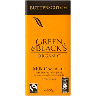 Green&Black's | Ciocolata bio cu lapte si bucati de caramel 100g