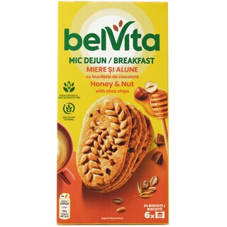 BelVita Breakfast | Biscuiti cu cereale, miere, alune si bucati de ciocolata 300g