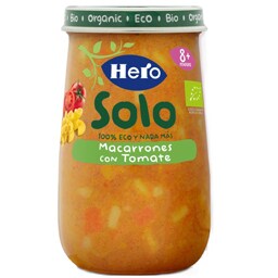 Meniu bio cu macaroane si rosii, 8 luni+ 190g