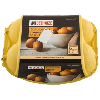 Delhaize | Oua cod 2 marimea L 6 bucati