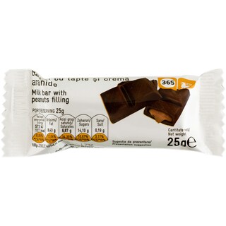 365 | Baton cu lapte si crema de arahide 25g