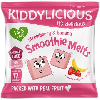 KIDDYLICIOUS | Gustare din piure de capsuni si banane +12 luni 6g