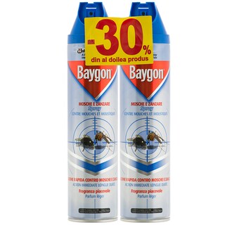 Baygon | Duopack spray impotriva mustelor si tantarilor 2x400ml