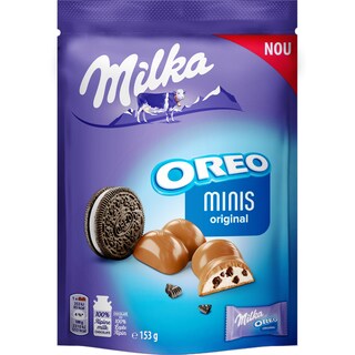 Milka | Oreo Minis | Ciocolata cu lapte cu biscuiti cu cacao 153g