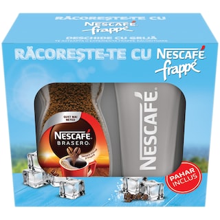 Nescafe | Pahar frappe + cafea solubila  100g