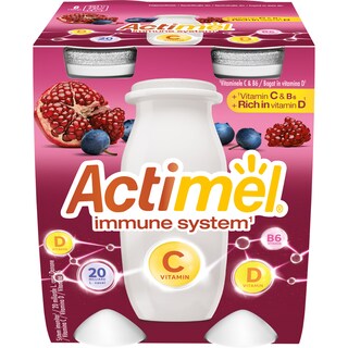 Actimel | Iaurt de baut cu afine si suc de rodie 4x100ml