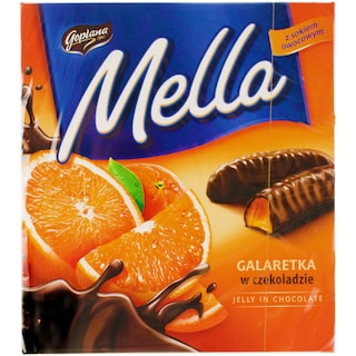 Mella | Jeleuri in ciocolata cu aroma de portocale 190g