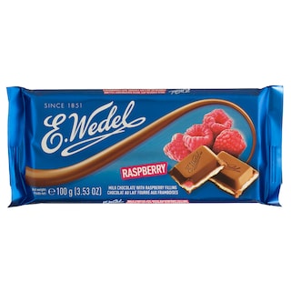 Wedel | Ciocolata cu lapte si umplutura de zmeura 100g