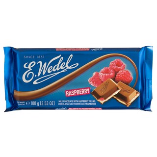 Wedel | Ciocolata cu lapte si umplutura de zmeura 100g