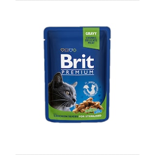 Brit Premium | Hrana umeda pentru pisici sterizilizate, cu pui 100g