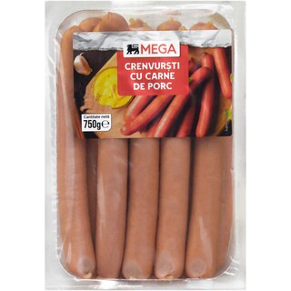 MEGA | Crenvursti cu carne de porc 750g
